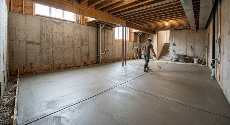 Basement Concrete Installation in Houston County, GA