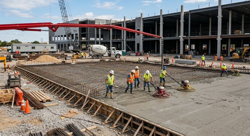 Commercial Slab Installation in Gray, GA