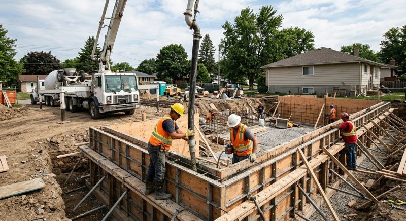 Foundation Wall Pouring in Gray, GA